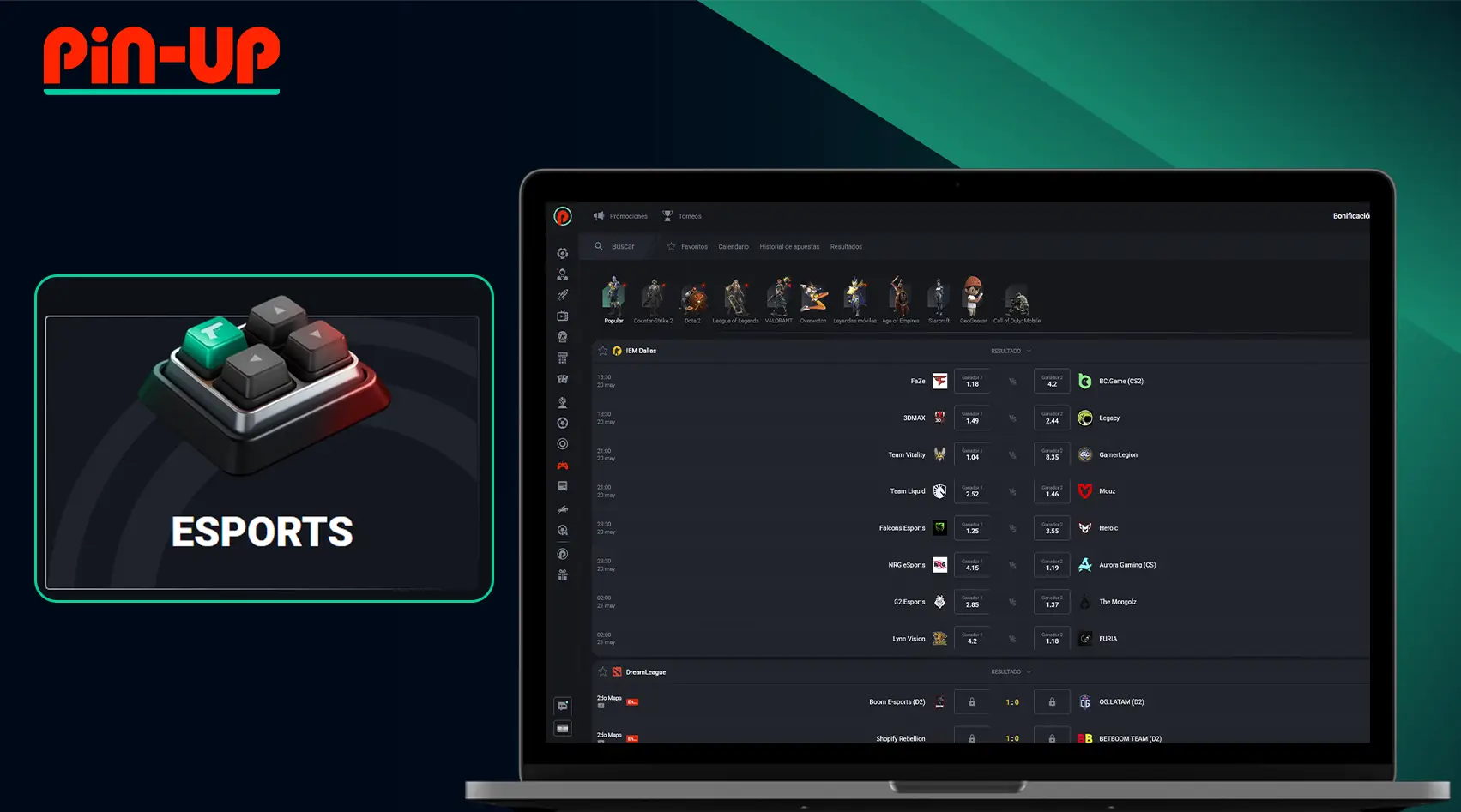 Apuestas de Esports Pin-UP