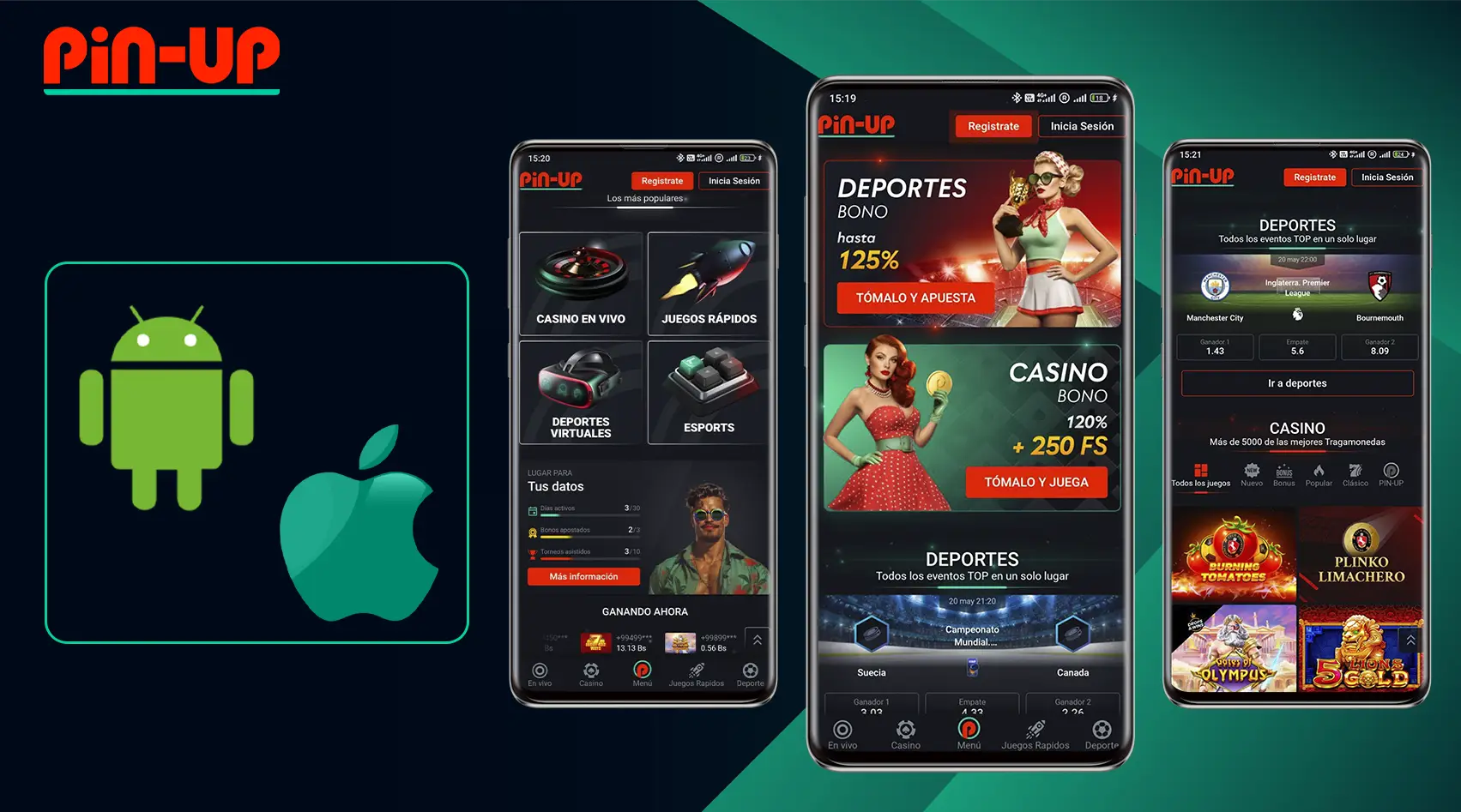 Pin Up App Android o iOS en Bolivia